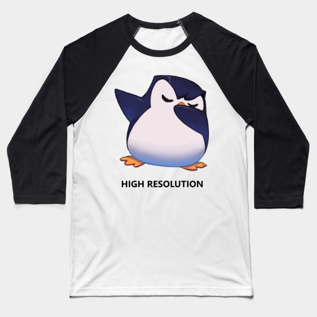 8K Penguin Dab Baseball T-Shirt by KaniaAbbi